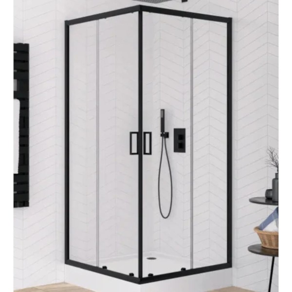 New Trendy Suvia kabina kwadratowa 800x800x1850 mm czarny