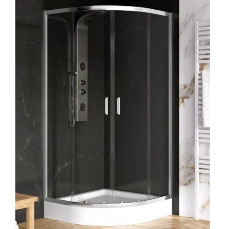 New Trendy Suvia kabina półokrągła R-55 900x900x1850 mm chrom
