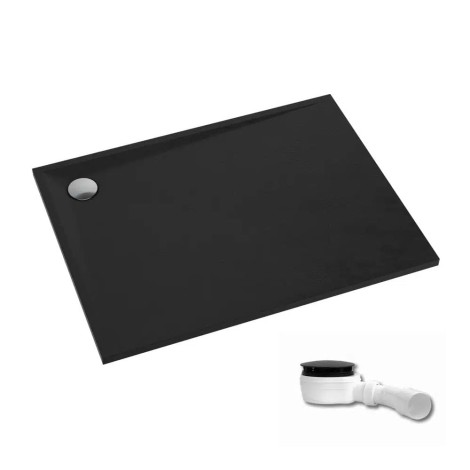 Schedpol Etrusco black stone brodzik prostokątny 120x90cm
