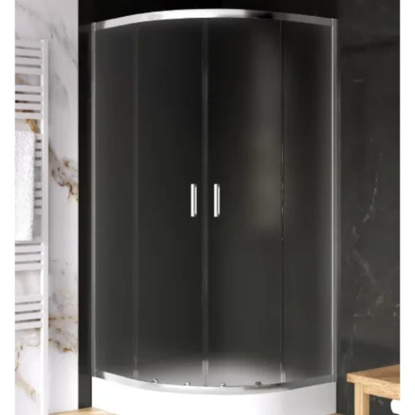 New Trendy Suvia kabina półokrągła R-55 900x900x2010 mm chrom brodzik Maro biały