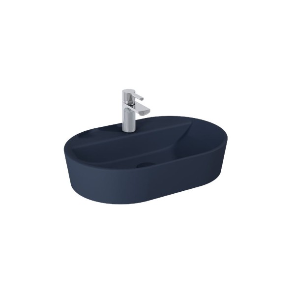Elita Babette umywalka nablatowa 62x41cm navy blue mat.