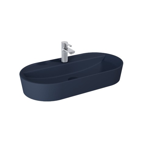 Elita Babette umywalka nablatowa 82x42cm navy blue mat