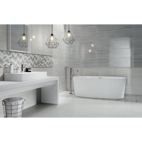 Tubądzin Malena inserto płytka ścienna 30,8x60,8 - aranżacja.