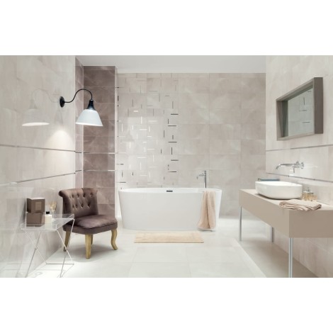 Tubądzin Muse Ivory płytka ścienna 29,8x59,8 - aranżacja.