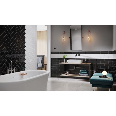 Opoczno Salsa white glossy płytka ścienna 10x30.