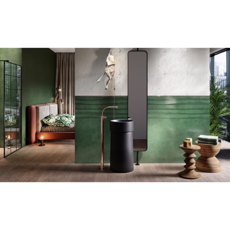 Opooczno Green show satin płytka ścienna 39,8x119,8 - aranżacja.