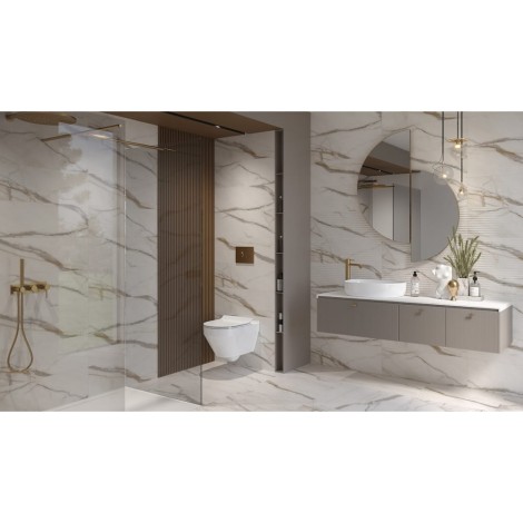 Opoczno Cristallo white structure satin płytka ścienna.