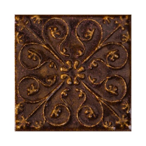 Tubądzin Tinta brown dekor ścienny 14,8 x 14,8.