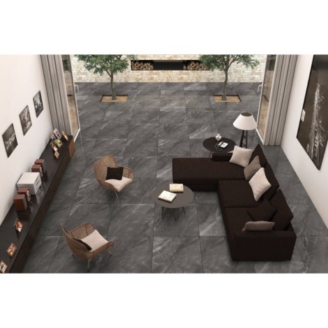 Netto Venezia nero poler płytka gresowa 60 x 60 cm - aranżacja.