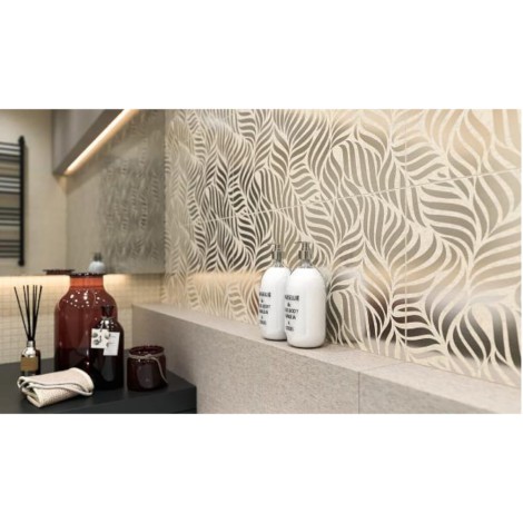 Paradyż Symetry beige inserto płytka ścienna 30 x 60 cm - aranżacja.