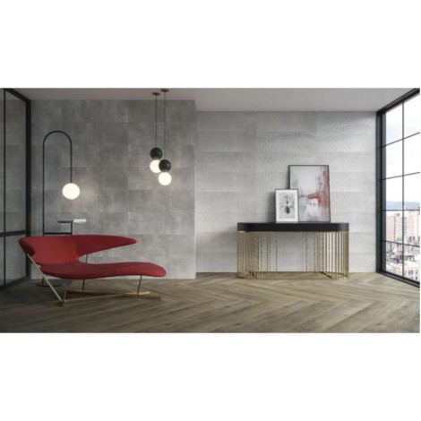 Paradyż Industrial Chic grafit płytka ścienna 29,8 x 89,8 cm - aranżacja.
