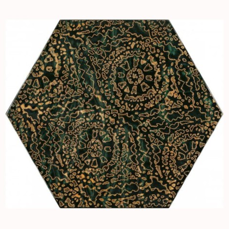 Paradyż Urban Coours green heksagon dekor A płytka ścienna 19,8 x 17,1 cm.