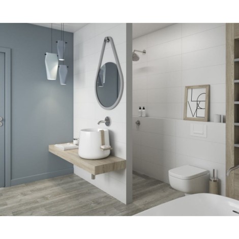 Paradyż Neve bianco poler płytka ścienna 30 x 60 cm - aranżacja.