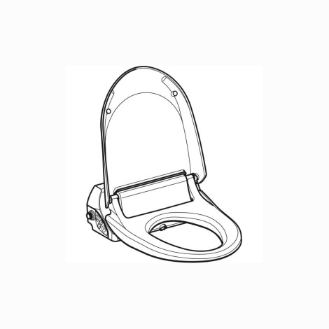 Geberit Aquaclean 4000 deska sedesowa biała - rysunek techniczny.