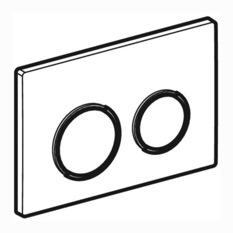 Geberit Omega 20 przycisk spłukujący biały-chrom-biały.