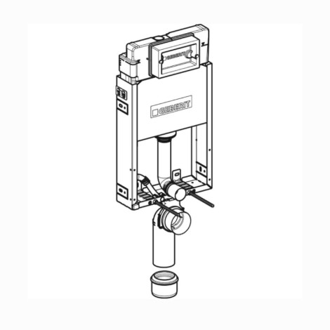 Geberit Kombifix Basic stelaż podtynkowy do miski WC wysokość 108 cm.