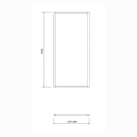 Cersanit Pivot kabina prysznicowa drzwi uchylne pojedyńcze 90 x 90 x 190 cm - rysunek transportu.