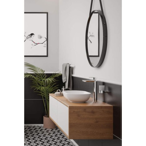 Deante Round kubek ścienny chrom - aranżacja.