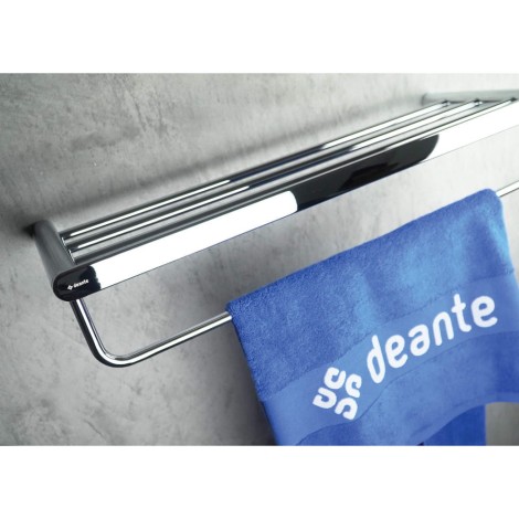 Deante Round półka żeberkowa ścienna chrom - aranżacja.