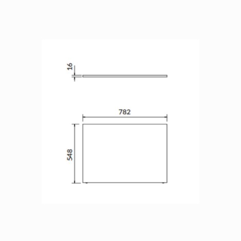 Cersanit Smart obudowa wanny bok jasny jesion - rysunek techniczny.