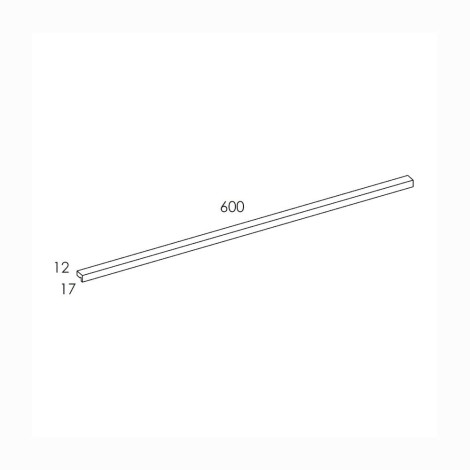 Elita Kwadro Plus uchwyt meblowy 60 cm chrom