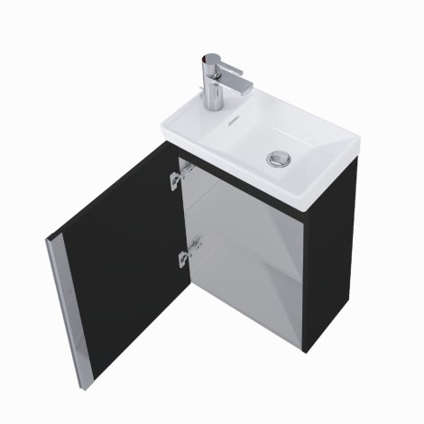 Elita Spring zestaw szafka z umywalką 45 cm czarny mat.