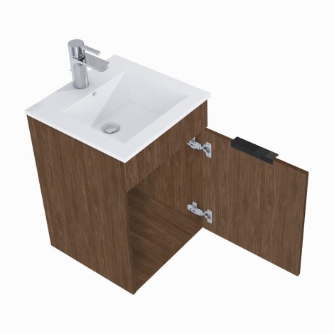 Elita Qubo Plus zestaw szafka z umywalką 40 cm orzech lincoln.