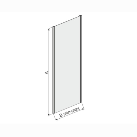 Sanplast SSO/TX5B ścianka kabiny prysznicowej 70 cm szkło W15 - rysunek techniczny.