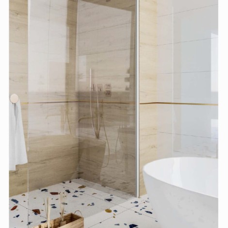 Bianca Divedro cream płytka ścienna 30x90 cm.