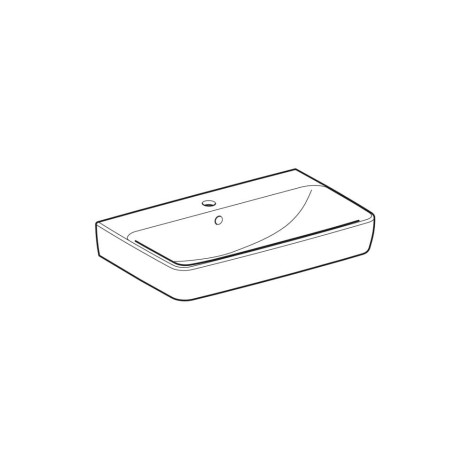 Geberit Selnova Compakt umywalka ścienna prostokątna 63x29cm