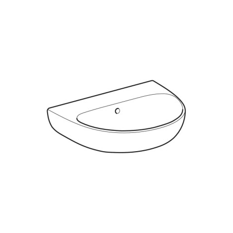 Geberit SELNOVA umywalka ścienna owalna 55x44cm