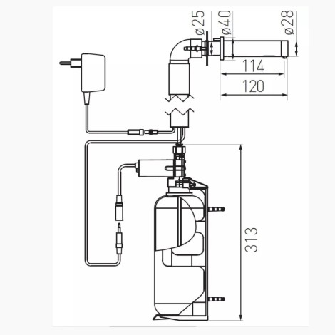Ferro Bora Sensor dozownik na mydło bezdotykowy ścienny chrom