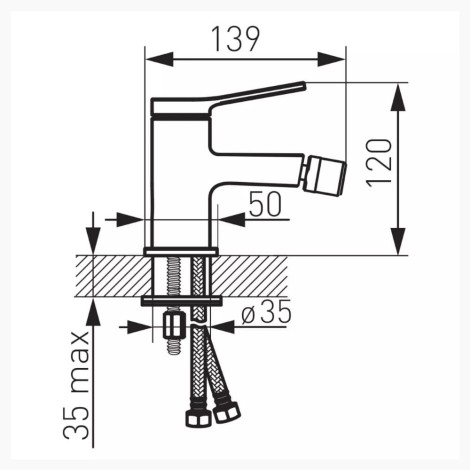 Ferro Stratos bateria bidetowa chrom