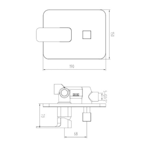 Omnires Apure system prysznicowy podtynkowy chrom