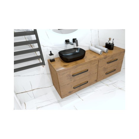 Lavita Costa Black umywalka nablatowa 46x32,5