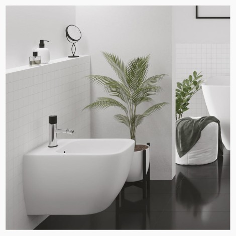 Kuchinox Peros bateria bidetowa stojąca z korkiem klik-klak chrom/czarna