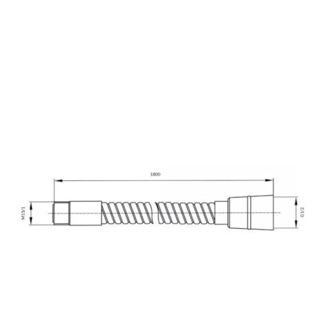 Omnires wąż kuchenno-wannowy 180 cm czarny