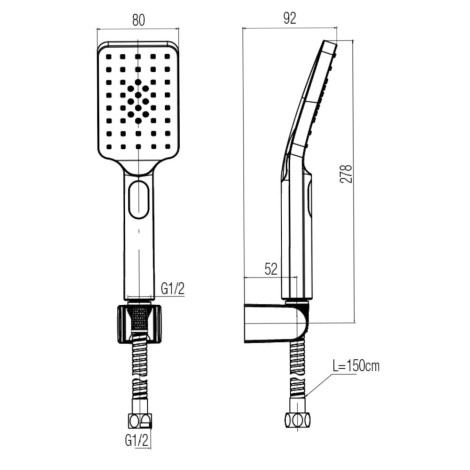 Valvex Zestaw Natryskowy Punktowy 3-F Gold Złoty