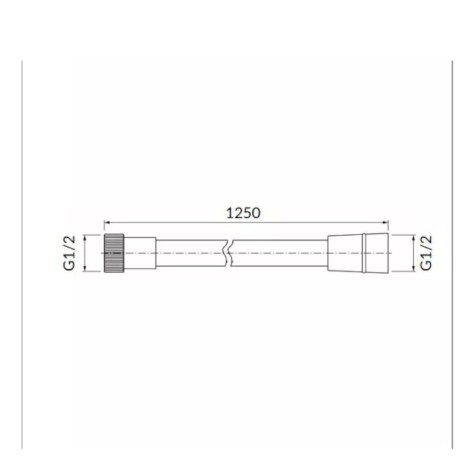 Omnires wąż prysznicowy 125 cm chrom