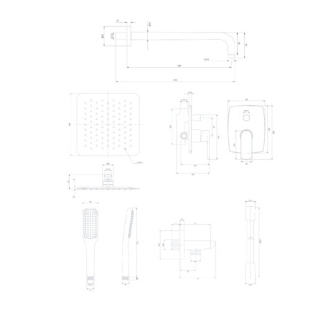 Omnires Fresh system bidetowy podtynkowy chrom