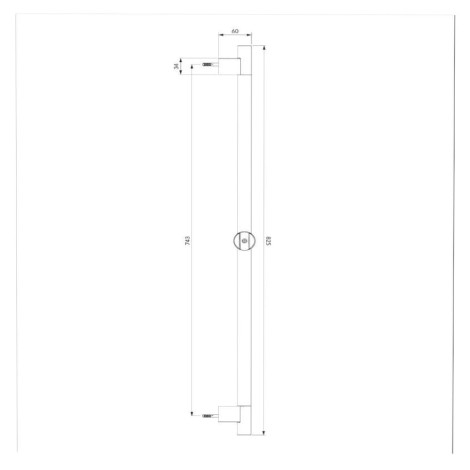 Omnires Omnires drążek prysznicowy 82,5cm chrom