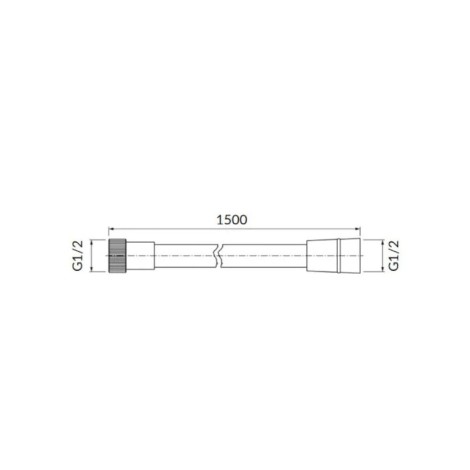 Omnires wąż prysznicowy 150 cm czarny