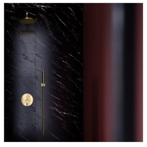 Omnires Y system prysznicowy podtynkowy złoto szczotkowane