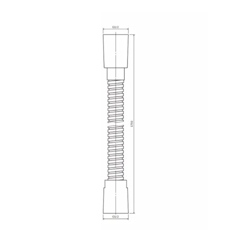 Omnires wąż natryskowy 175cm chrom
