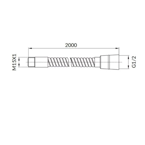 Omnires  wąż prysznicowy kuchenny 200 cm chrom