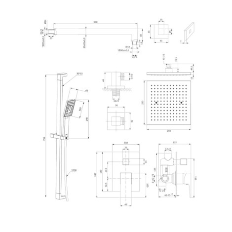 Omnires Fresh system prysznicowy podtynkowy chrom