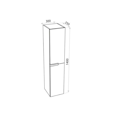 Lavita Floryda słupek 30x25x140cm biały