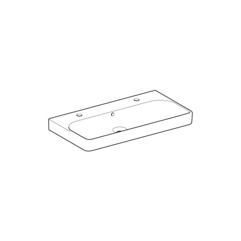 Geberit Smyle Square umywalka meblowa z dwoma otworami na baterię 90x48cm