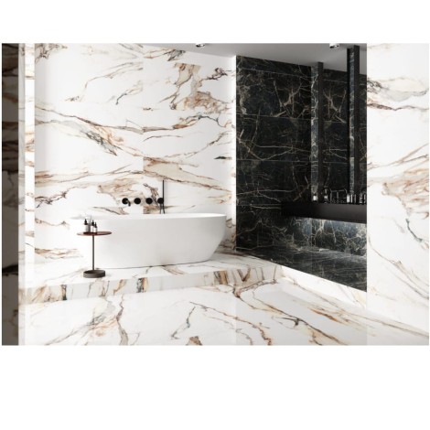 Cerrad Calacatta Gold poler płytka gresowa 119,7x59,7cm - aranżacja