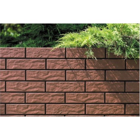 Cerrad Burgund Rustiko klinkier płytka elewacyjna 24,5x6,5cm - aranżacja